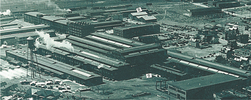 Photo courtesy of Anthony ComprelliHarrison was fi lled with factories when this 1939 photo was taken. The image here has been cropped for space and shows just a few of them, including massive Worthington Pump.
