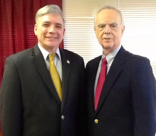 Photo by Courtney JohnsonCommissioner Steven Rogers (l.) and bureau head Robert DeBello.