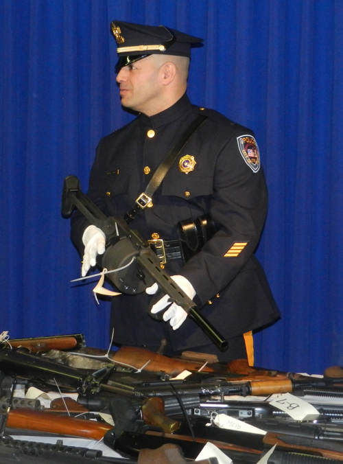 Photos courtesy N.J. Office of Attorney General Several automatic weapons were among the guns turned in by Essex County residents for cash.