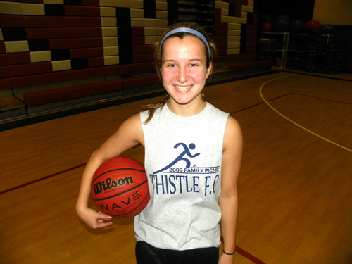 Photo by Jim Hague Kearny senior Jaime Carlen provided an outside shooting touch for the Kearny girls’ basketball team.