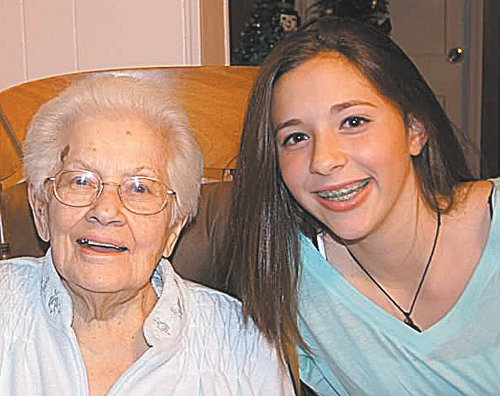 Photo courtesy Belleville Board of Education Theresa Concetta Di Pasquale-Sandella and her great-niece Kristan Lombardi.