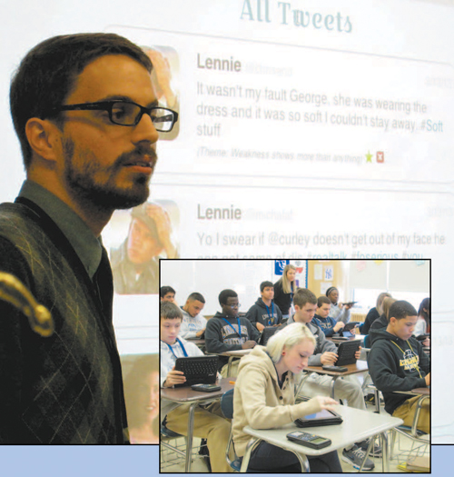 Photos by Ron Leir Lyndhurst teachers and students find ways to adapt iPads to a variety of classroom lessons.