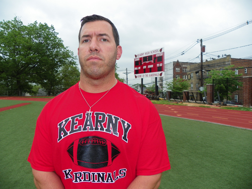 Photo by Jim Hague Nick Edwards was named the new head football coach at Kearny High School last week, replacing Pete Llaneza, who resigned at the end of the 2012 season. Edwards was an assistant at Kearny for five years.