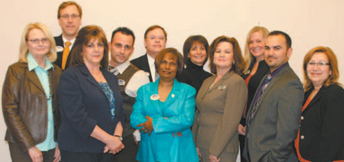 From l.: Carol Hughes, Jan R. Kwapniewski President Coccia Realty, Louise Bloomer, Michael Amoroso, Randy Wine, Beatrice Goldberg, Carol Hanson, Zoraida Alonso, Erin Petrosino, Billy Pena, and Amelia Pena. Not pictured are: Bobby Ristovski and Gerardo Coppola.