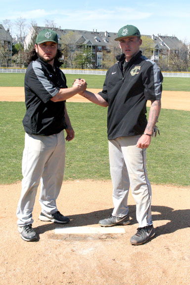 Photo by Ira Thor Nick D’Errico (l.) and Kevin DeMauro became key components as the New Jersey City University enjoyed its best season in recent memory, winning 17 games. The two young men from Kearny played huge roles for the Gothic Knights this spring.