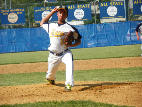 Photo by Jim Hague Belleville senior pitcher Josh Caba won seven games for the Buccaneers this season, as they improved from seven wins in 2012 to a 23-win state sectional semifinalist in 2013.