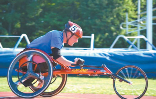 Photo courtesy Steve Koziel. Kearny sophomore Steve Koziel competes at the NJSIAA Meet of Champions track events. Overall, Koziel collected six medals, doubling the total he captured a year ago.