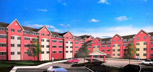 Rendering courtesy Essex County Executive’s Office Here’s how the developer envisions the proposed senior citizen complex in Belleville.