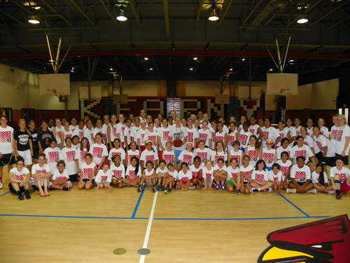 Photo by Jim Hague More than 90 young ladies participated in the annual Kearny Girls’ Basketball Camp, under the guidance of Kearny High head coach Jody Hill (c.).