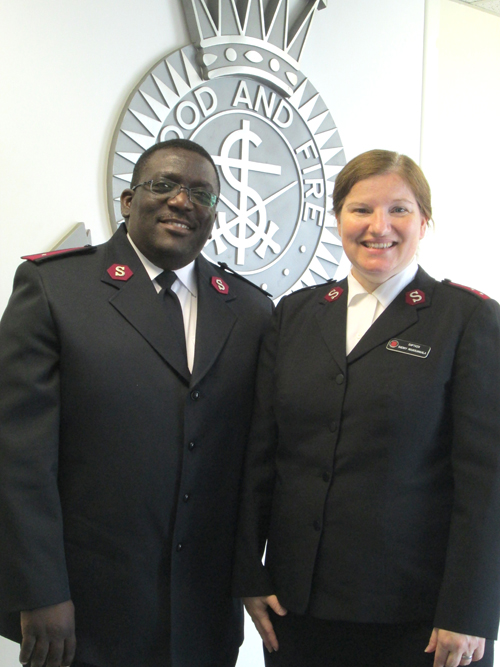 Photo by Ron Leir Maurice and Sherry Moukouangala, the new leaders of the Salvation Army Kearny Corps.