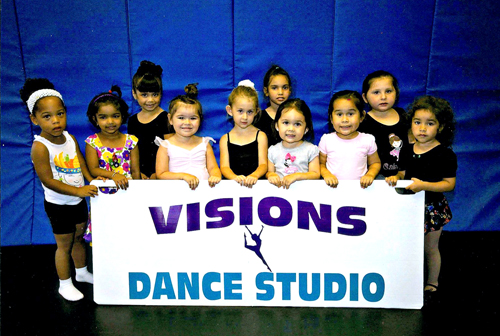Children as young as 18-months-old are welcome at Visions Dance Studio, 202 Midland Ave., Kearny. Visions professional staff offers customary classes in ballet, tap, jazz, lyrical, gymnastics for toddlers, pre-k and tiny tots.