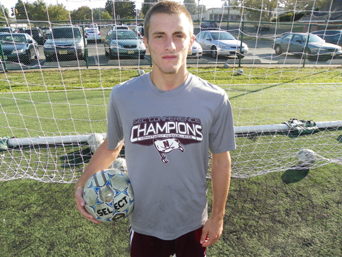 Photo by Jim Hague Senior center midfielder Nate Peraino is the main cog to the Nutley boys’ soccer team’s offensive attack.
