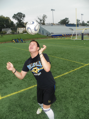 Photo by Jim Hague Junior Max Correa is having a ball, leading the way for the Belleville boys’ soccer team. Correa, the team’s leading scorer last year, is contributing goals and assists this season as well.