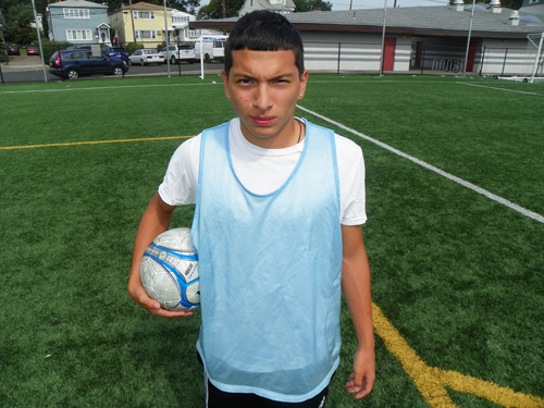 Photo by Jim Hague Kearny midfielder Kevin Tapia was the hero in the Kardinals’ 1-0 win over Clifton, advancing the Kards to the North 1, Group IV semifinals.
