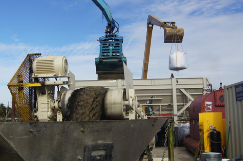 Photos courtesy CPG Passaic River mudflats in Lyndhurst are in the process of being capped, now that dredging is done