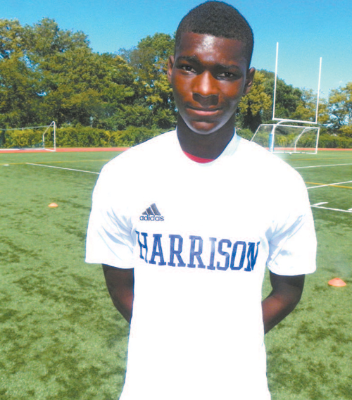 Photo by Jim Hague Senior defender Modou Sowe, one of the best players in the state, missed the state sectional title game won by Harrison and his status for the rest of the season is unknown.