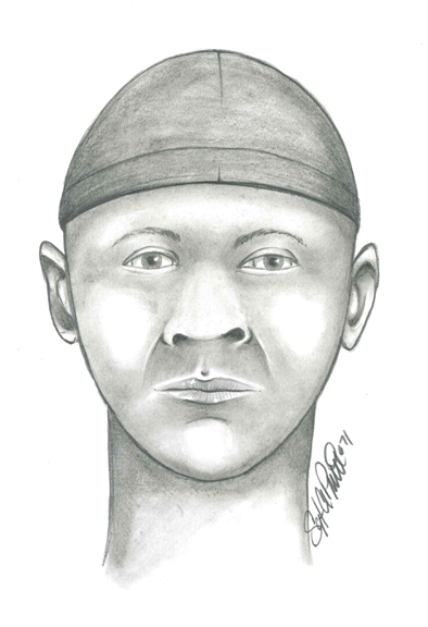 Composite courtesy Lyndhurst PD Police released this sketch of one of the suspects being sought in a Lyndhurst kidnapping/robbery.