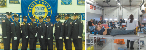 Left photo courtesy Dave Lelinho; right photo by Ron Leir Firefi ghters and civilians, alike, gave blood for Belleville Firefi ghter Kevin Lissenden, second from right, one of nine recruits sworn in last year after completing training.