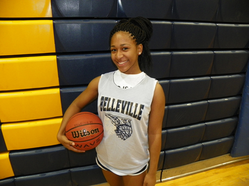 Photo by Jim Hague Belleville junior point guard Arianna Douglas is one of the top returning players in the Super Essex Conference.