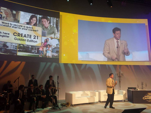 Photo courtesy Fernando Semiao Fernando Semiao speaks at Century 21 Iberian Conference in Portugal.