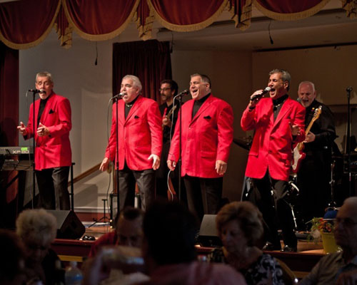 Photo courtesy www.parkavenuenj.com In red jackets, from l., are George Kistner, Joe “CAP”, Bobby “D”, Mike Fede. In back row, from l., are Orlando Sanzari, Mike Cardinal