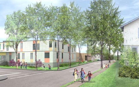 Image courtesy Glen Pinder/Build with Purpose
A rendering of new Lady Liberty Academy Charter School.