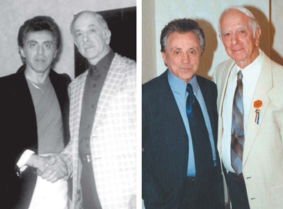 Photos courtesy Joe Fornarotto Left: Frankie Valli and Joe Fornarotto in 1987. Right: The pals back together five years ago.