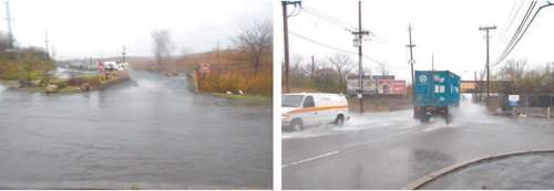 Photos courtesy Mayor Alberto Santos The Pike is better suited to marine traffic during downpours like the one on April 30, as shown in these photos.