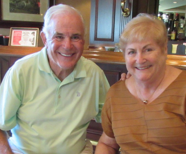 Relaxing indoors are Brown, vice president, client relations, Phoenix Physicians, and Connie Dwyer of Short Hills.
