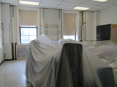 Photos by Ron Leir Superintendent/Principal Patrick Martin and staff are doing what they can to make East Newark Public School more academically successful with new laptops and more aesthetically palatable with student creations and a new coat of paint for an old kindergarten classroom.