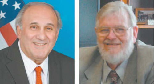 Voters chose Republican Joseph Bianchi (l.) as mayor of North Arlington and Democrat James Fife as mayor of Harrison.