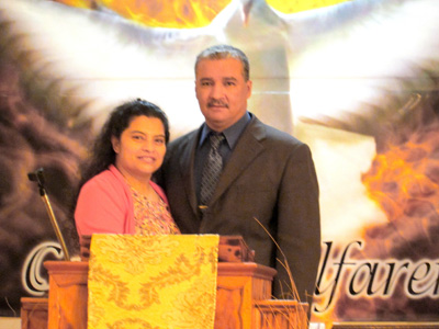 Photos by Ron Leir The Rev. Miguel Ortiz and his wife Lillian are grateful that the N.J. Historic Trust is providing funding to repair and restore their historic church which has been ravaged -- inside and out -- by wear and tear and Sandy.